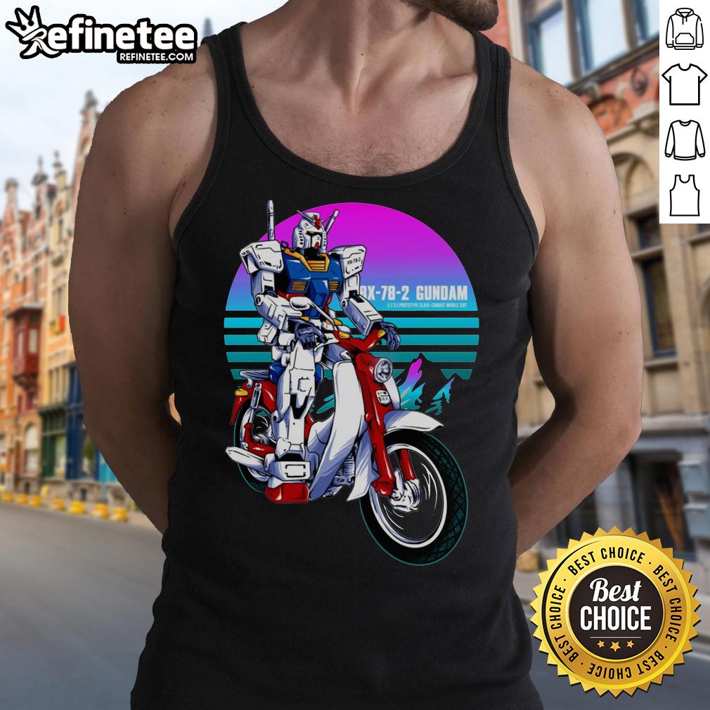 Awesome AX-78-2 Gundam First Rider tank top featuring vibrant graphics and a stylish design for fans of Gundam.