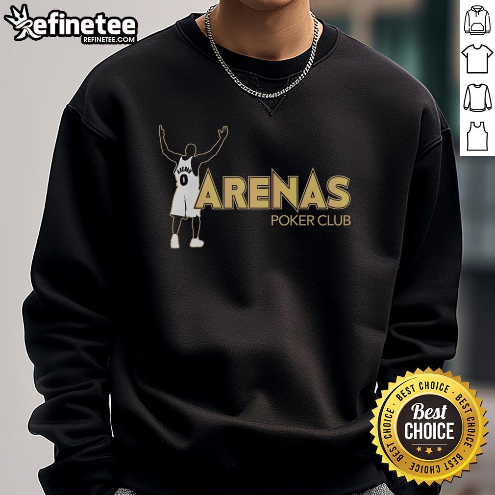 Awesome Arenas Poker Club sweatshirt featuring a stylish design, perfect for poker enthusiasts and casual wear.
