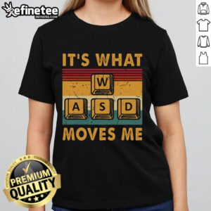 Awesome WASD vintage ladies tee for retro PC gamers, featuring a stylish design celebrating classic computer gaming.