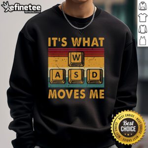 Awesome WASD retro PC gamer sweatshirt featuring vintage design, perfect for computer gaming enthusiasts.