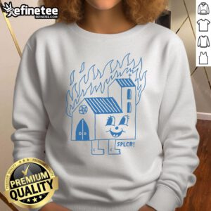 Funny Burning Church Sweatshirt featuring a humorous graphic design, perfect for casual wear and making a statement.
