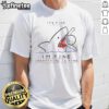 Alt Text: Funny shark t-shirt with 'It's Fine I'm Fine Everything Is Fine' slogan, perfect for casual wear and humor lovers.
