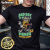 Funny Milton Mango t-shirt design featuring a cartoon mango having a bad day, perfect for fruit lovers and humor fans.