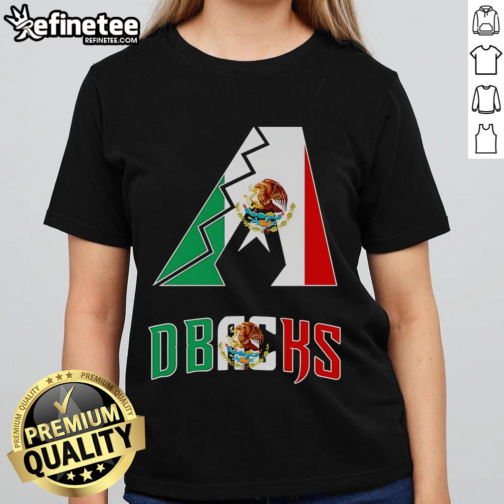 Stylish Arizona D-Backs Mexico logo ladies tee, perfect for fans showcasing team spirit and vibrant design.