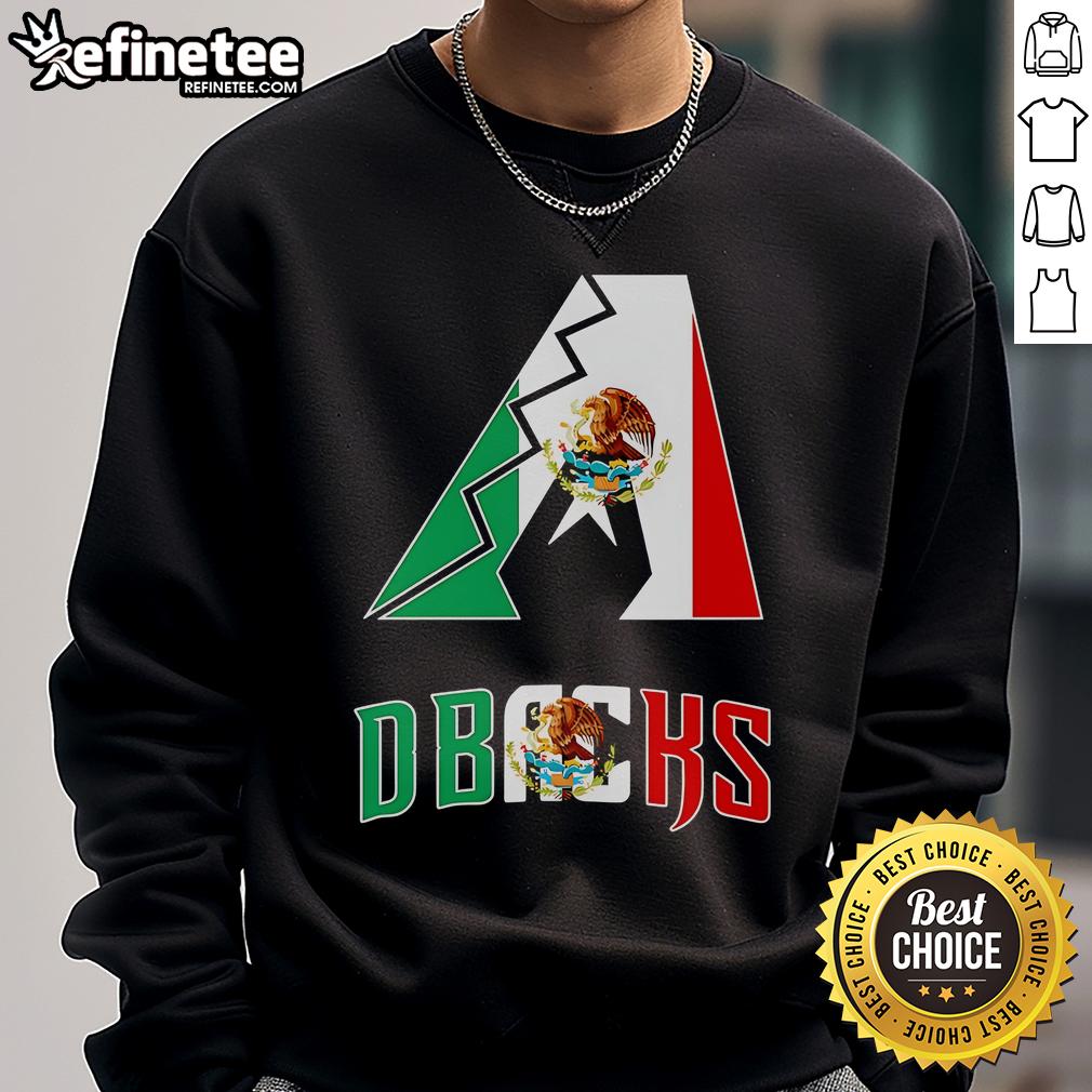 Nice Arizona D-Backs Mexico logo sweatshirt featuring vibrant colors and stylish design for baseball fans.