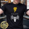 Alt Text: Nice Black Adam Lightning Bolt Venom Spider Logo T-Shirt featuring a striking design perfect for comic fans.