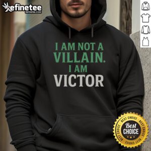 Nice Dr. Doom hoodie featuring 'I Am Not a Villain, I Am Victor' design, perfect for Marvel fans and streetwear enthusiasts.