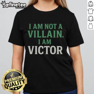 Nice Dr. Doom 'I Am Not a Villain, I Am Victor' Ladies Tee featuring comic-inspired design for stylish fans.
