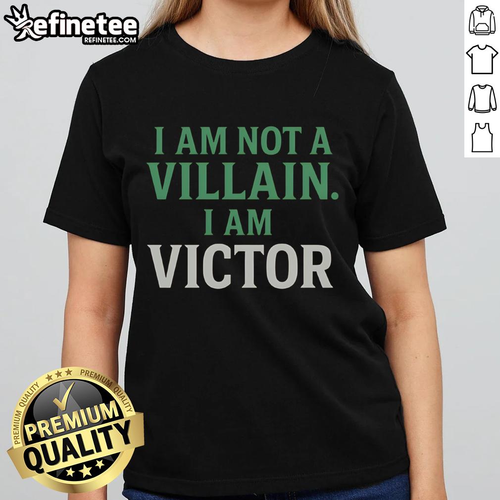 Nice Dr. Doom 'I Am Not a Villain, I Am Victor' Ladies Tee featuring comic-inspired design for stylish fans.