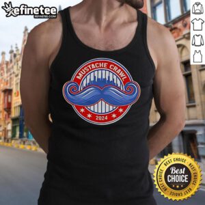 2024 Nice Mustache Crawl tank top featuring a fun mustache graphic, perfect for summer events and casual outings.
