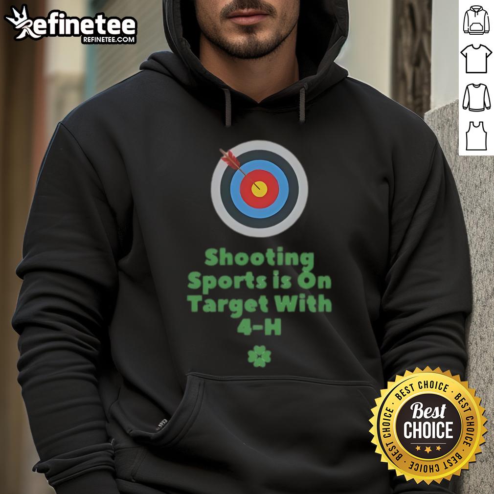 Nice Shooting Sports hoodie featuring 4-H design, perfect for athletes and outdoor enthusiasts.