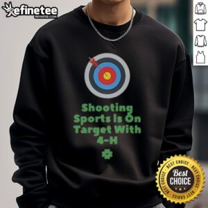 Nice Shooting Sports sweatshirt with 4-H logo, perfect for athletes and fans celebrating marksmanship and sportsmanship.