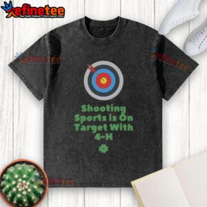 Nice Shooting Sports t-shirt featuring a 4-H design, perfect for outdoor enthusiasts and target shooting fans.