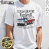 Nice Texas Country Reporter Takin' The Back Roads Since 1972 T-shirt featuring an American flag design.