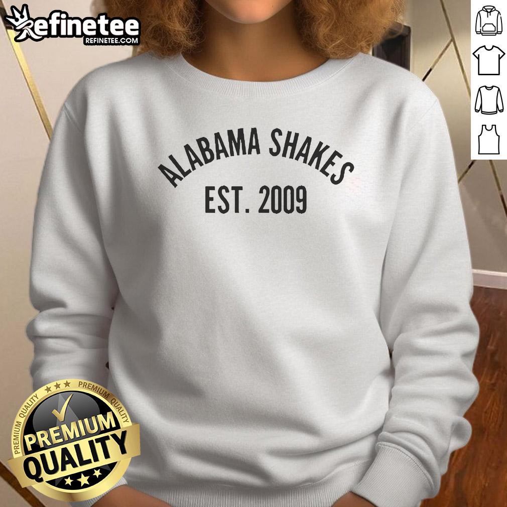 Official Alabama Shakes sweatshirt established 2009, featuring stylish design and logo, perfect for fans and casual wear.