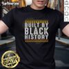 Official Built By Black History Africa Map T-Shirt featuring a vibrant graphic of the African continent and cultural motifs.