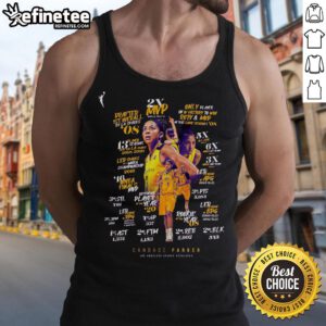 Official Candace Parker MVP in the Same SZN tank top featuring a stylish design for basketball fans.
