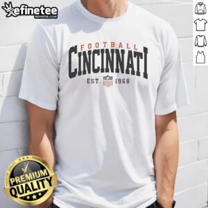 Official Cincinnati Football Est 1968 T-Shirt featuring bold logo and vintage design for fans of Cincinnati football.