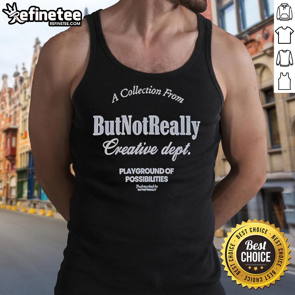 Official Collection 'Playground of Possibilities' tank top featuring vibrant colors and unique design from But Not Really Creative Dept.