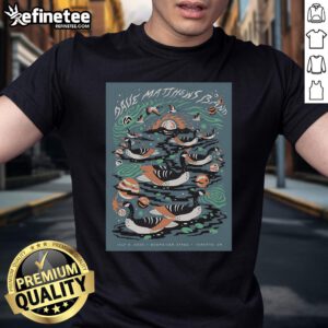 Alt Text: Official Dave Matthews Band poster t-shirt for July 8, 2025 concert at Budweiser Stage, Toronto, ON.