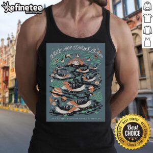 Official Dave Matthews Band July 8, 2025 poster featured on a stylish tank top, showcasing the Budweiser Stage in Toronto.