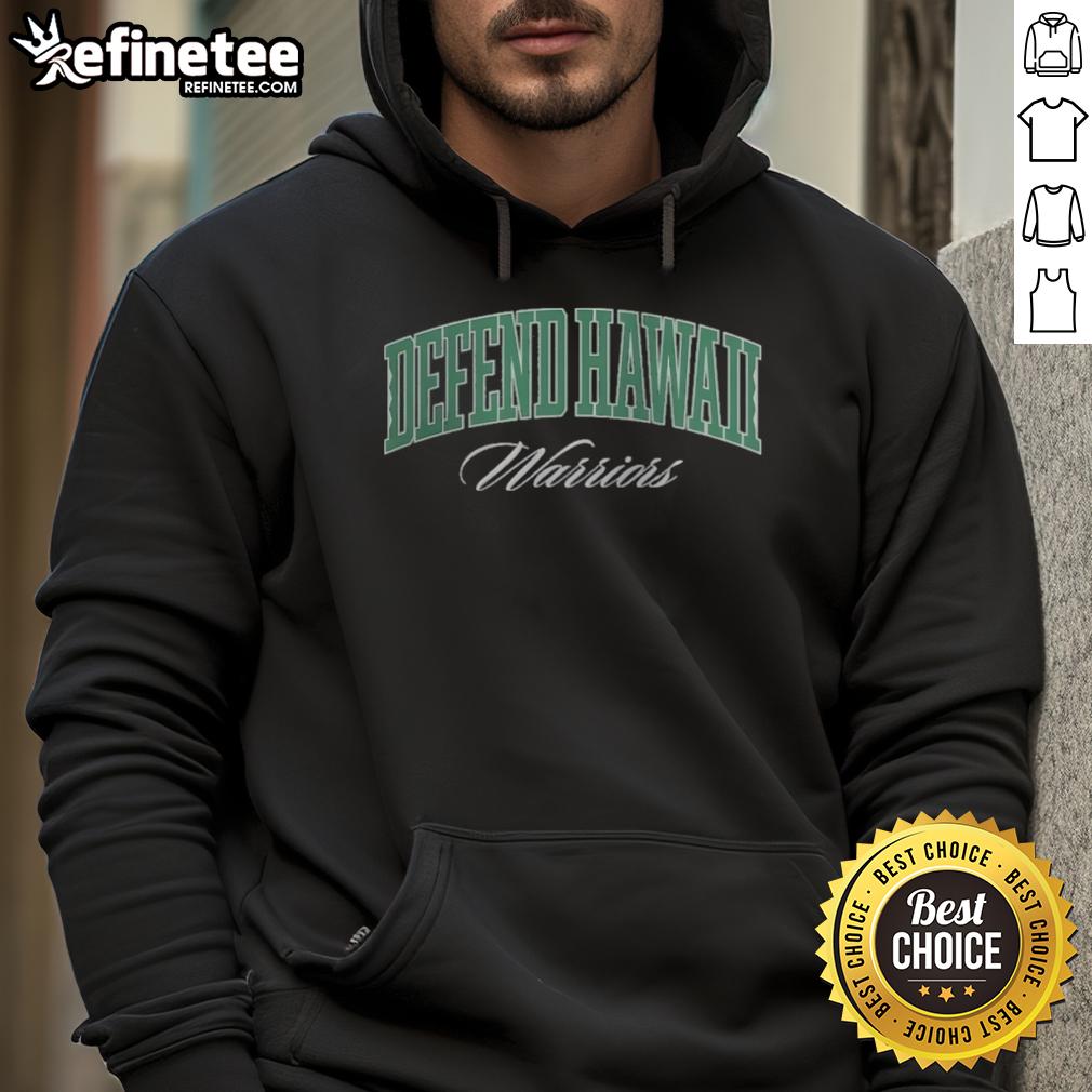 Official Defend Hawaii DH Warrior Hoodie featuring a bold design, perfect for casual wear and island pride.