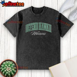 Official Defend Hawaii Dh Warrior Washed T-Shirt featuring a bold design, perfect for casual wear and island pride.