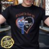 Official Edmonton Oilers 'If God Is For Us Who Can Be Against Us' T-Shirt featuring team colors and logo design.