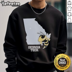 Alt Text: Official Georgia Tech Yellow Jackets Buzz sweatshirt in navy blue, showcasing team spirit and collegiate style.