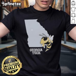 Official Georgia Tech Yellow Jackets Buzz Georgia T-Shirt featuring vibrant team colors and logo for avid fans.