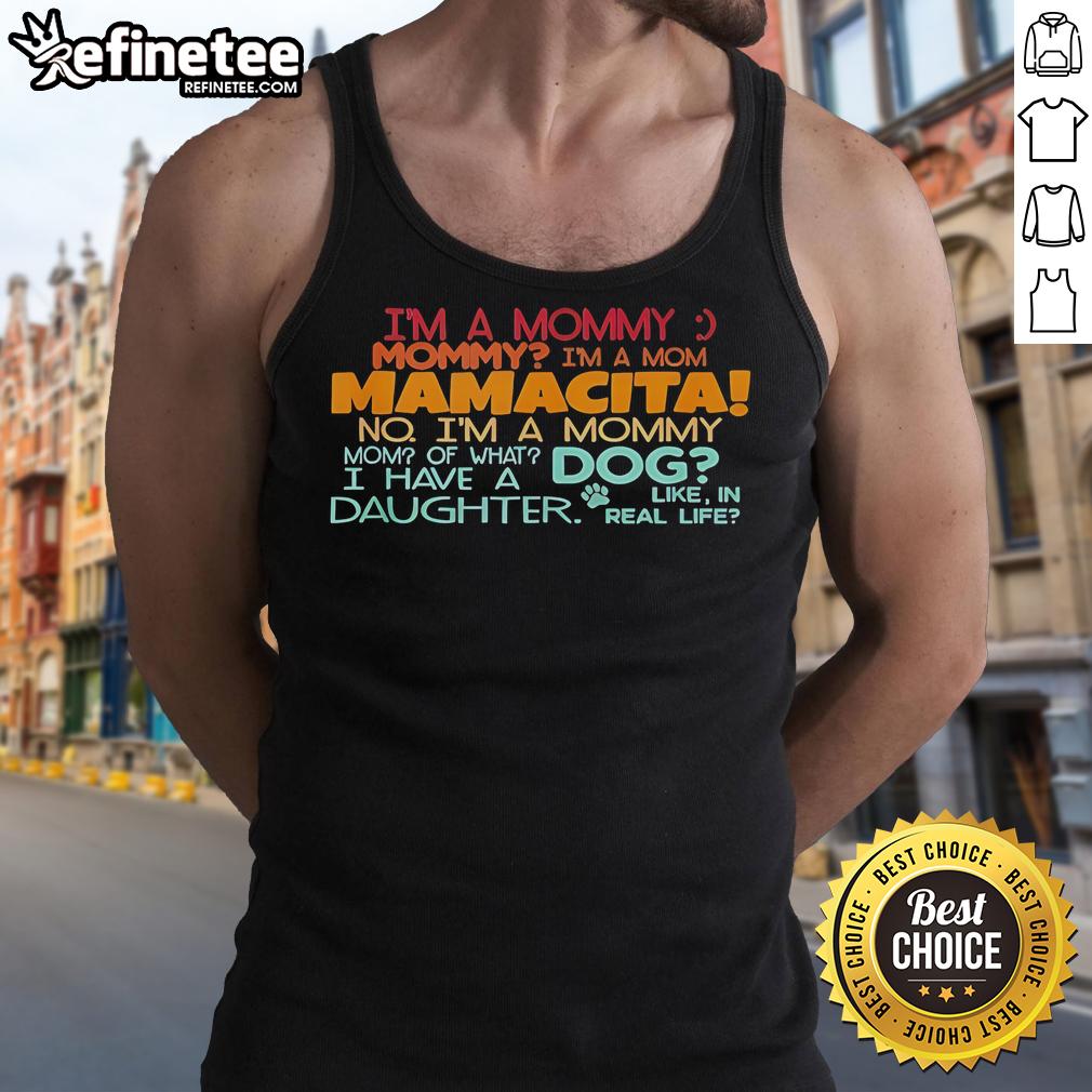 Official I'm A Mommy Mamacita tank top, perfect for proud moms celebrating motherhood in style.