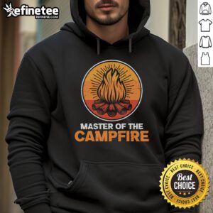 Official Master of the Campfire Hoodie featuring a cozy design perfect for outdoor adventures and campfire gatherings.