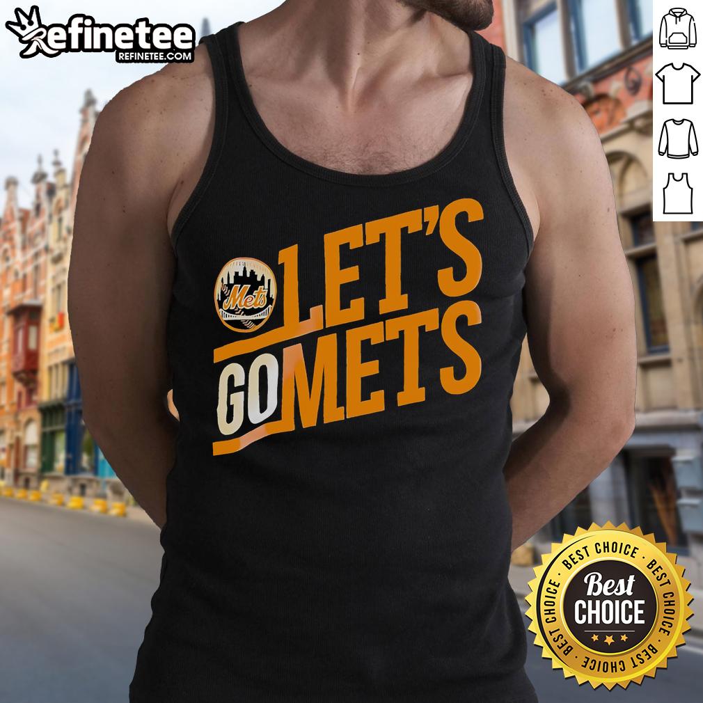 Official Mets logo on a stylish tank top, perfect for fans. Show your team spirit with this Let's Go Mets design!