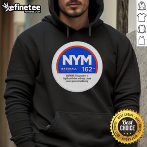 Official NYM Baseball 162 GMS Hoodie in navy blue, featuring team logo and comfortable design for fans.