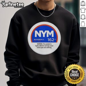 Official NYM Baseball 162 GMS Sweatshirt in navy blue, featuring team logo and stylish design for fans.