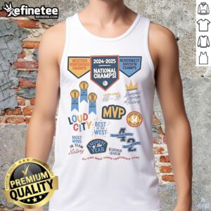 OKC Thunder 2025 Championship Season scrapbook tank top showcasing team spirit and style for fans.
