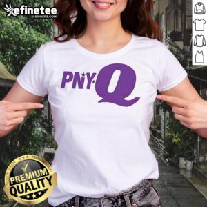 Official PNY Q logo on a stylish ladies tee, showcasing a modern design perfect for casual wear and tech enthusiasts.