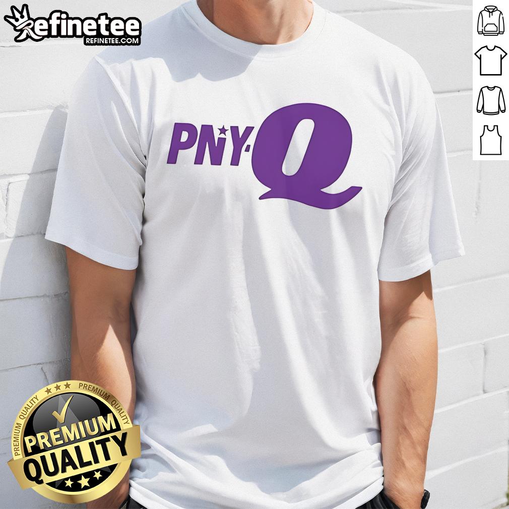 Official PNY Q Logo T-Shirt featuring the iconic PNY logo on a stylish black tee, perfect for tech enthusiasts.