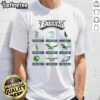 Alt Text: Official Philadelphia Eagles 1933 History of Team Logos T-Shirt featuring vintage logo designs and team colors.