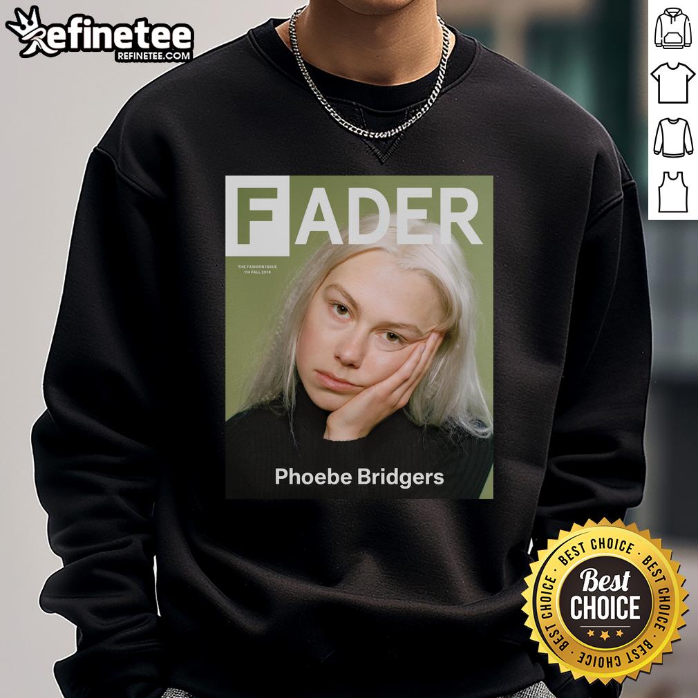 Official Phoebe Bridgers Fader sweatshirt featuring stylish design and cozy fit, perfect for fans and casual wear.