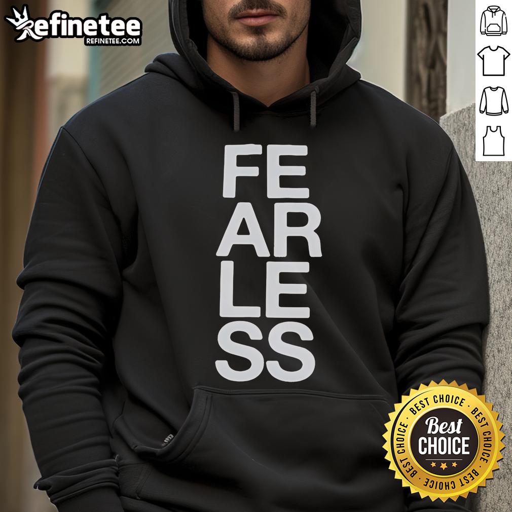 Official President Fearless Hoodie in black, featuring a bold logo and stylish design, perfect for casual wear.