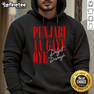 Official Punjabi Aa Gaye Oye Diljit Dosanjh Signature Hoodie design featuring bold graphics and vibrant colors.