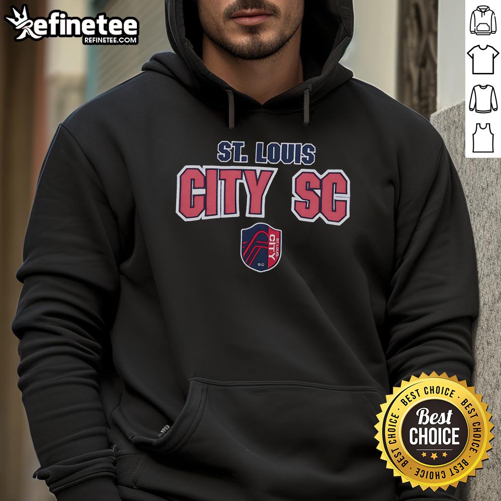 Official St. Louis CITY SC Legendary Slub Hoodie featuring team colors and logo, perfect for fans and casual wear.