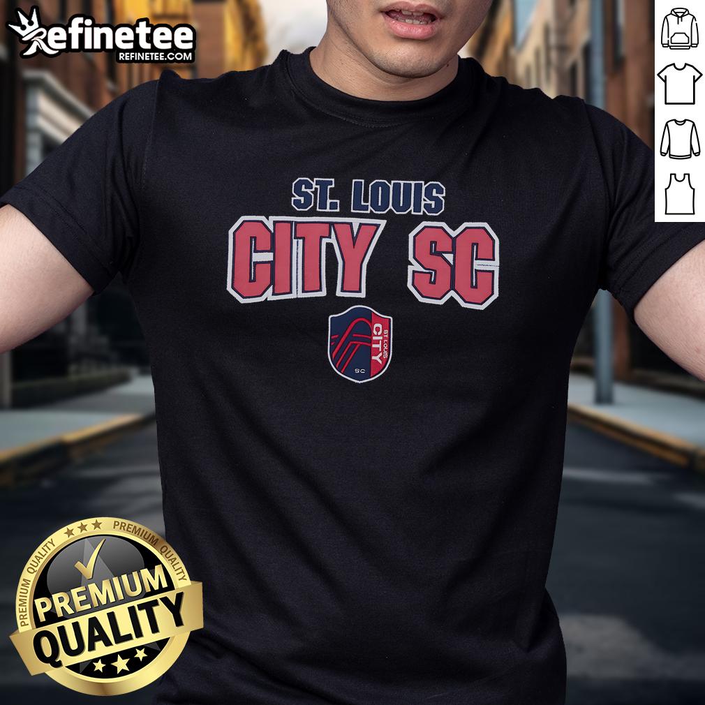 Official St. Louis City SC Legendary Slub T-Shirt featuring a stylish design and vibrant team colors for fans.