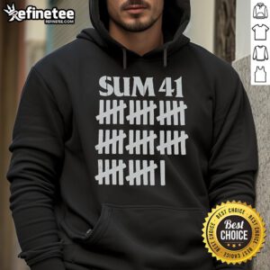 Official Sum 41 hoodie featuring bold logo design, perfect for fans of the iconic punk rock band.