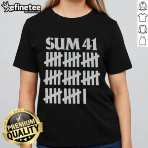 Official Sum 41 Ladies Tee featuring a stylish design, perfect for fans of the band and casual everyday wear.