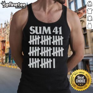 Official Sum 41 tank top featuring band logo and vibrant design, perfect for fans and casual wear enthusiasts.