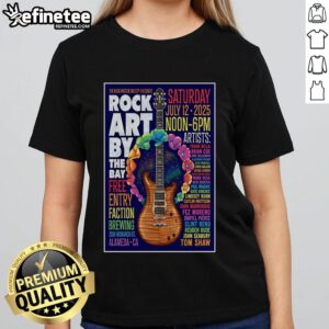 Official The Rock Poster Society poster for Alameda, CA, July 12th, 2025, featuring Guitar Ladies Tee design.