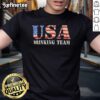 Alt Text: Official USA Drinking Team Flag T-Shirt featuring a patriotic design with the American flag and bold lettering.
