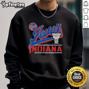 Official WNBA Commissioner's Cup 2025 sweatshirt featuring Indiana Fever logo, perfect for fans and collectors.